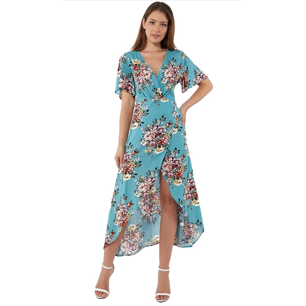Blue Floral Summer Dress